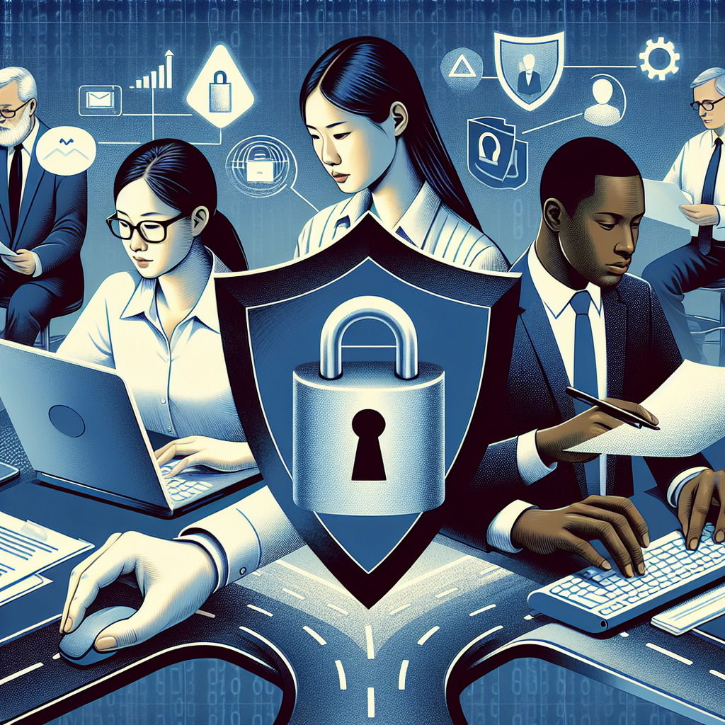 "Illustration depicting various social engineering tactics, highlighting the significance of awareness in safeguarding against cyber threats. The image showcases phishing emails, deceptive messages, and identity theft scenarios to emphasize the importance of vigilance in digital security."